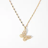 Wholesale Jewelry Simple Style Necklace 304 Stainless Steel Copper Plating Pendant Necklace main image 5
