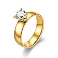 Couple-style Rhinestone Stainless Steel Rings Tp190418118098 sku image 19