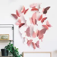 Stereo Mirror Butterfly Pet Mirror 3d Butterfly Wall Stickers Bedroom Room Decoration sku image 6