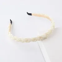 Korean Woven Pearl Thin Headband Wholesale Nihaowholesale main image 4