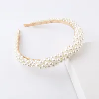 Korean Woven Pearl Thin Headband Wholesale Nihaowholesale main image 5