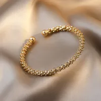 Simple Geometric Twist Circle Bracelet Wholesale Nihaowholesale main image 1