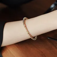 Simple Geometric Twist Circle Bracelet Wholesale Nihaowholesale main image 4