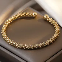 Simple Geometric Twist Circle Bracelet Wholesale Nihaowholesale sku image 1
