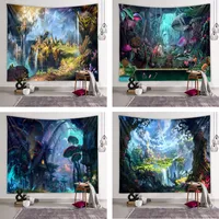 Vintage Scenery Painting Room Decoration Background Tapestry Wholesale Nihaowholesale main image 1