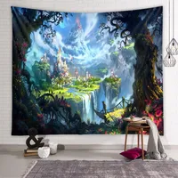 Vintage Scenery Painting Room Decoration Background Tapestry Wholesale Nihaowholesale main image 3