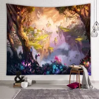 Vintage Scenery Painting Room Decoration Background Tapestry Wholesale Nihaowholesale main image 5