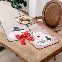 Christmas Snowman Linen Insulation Placemat Wholesale Nihaowholesale main image 2
