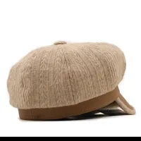 Pu Leather Fabric Octagonal Hat Wholesale Nihaowholesale main image 4