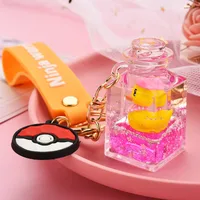 Cute Quicksand Little Yellow Duck Dinosaur Perfume Bottle Acrylic Keychain Wholesale Nihaowholesale sku image 6