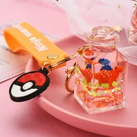 Cute Quicksand Little Yellow Duck Dinosaur Perfume Bottle Acrylic Keychain Wholesale Nihaowholesale sku image 4