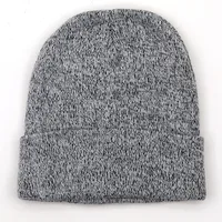 Korean Pure Color Curled Knitted Hat Wholesale Nihaowholesale sku image 5