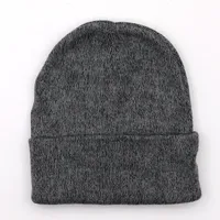 Korean Pure Color Curled Knitted Hat Wholesale Nihaowholesale sku image 2