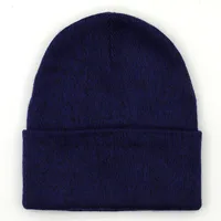 Korean Pure Color Curled Knitted Hat Wholesale Nihaowholesale sku image 8