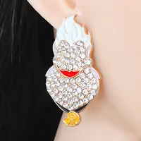 55622 Beautiful Creative Cartoon Funny Personalized Earrings Halloween Ghost Festival Earrings main image 4