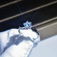 Luxurious Geometric Zircon Rings sku image 4