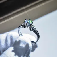 Luxurious Geometric Zircon Rings sku image 7