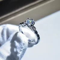 Luxurious Geometric Zircon Rings sku image 11