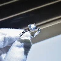 Luxurious Geometric Zircon Rings sku image 15