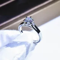 Luxurious Geometric Zircon Rings sku image 18