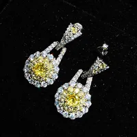Pink Crystal Set Earrings Ring Necklace Retro Exquisite Zircon Earrings Pendant Special-interest Design Simple Ring sku image 6