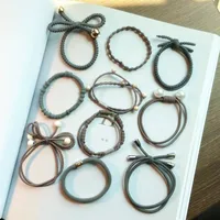 Pure Color Artificial Pearl Elastic Hair Rope sku image 6