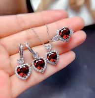 Live Broadcast New Imitation Natural Blue Switzerland Topaz Topaz Blue Set Rings Eardrop Pendant Mozambique Garnet Ear Studs main image 2