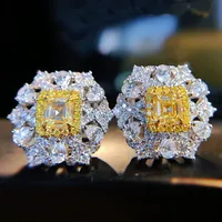 Intense Yellow Diamond Micro-inlaid Yellow Diamond Earrings main image 1