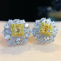 Intense Yellow Diamond Micro-inlaid Yellow Diamond Earrings main image 2