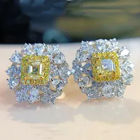 Intense Yellow Diamond Micro-inlaid Yellow Diamond Earrings main image 3