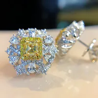 Intense Yellow Diamond Micro-inlaid Yellow Diamond Earrings main image 5