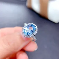 Internet Celebrity Tik Tok Live Stream Ornament Imitation Natural Colored Gems Topaz Amethyst Citrine Olivine Ring main image 2