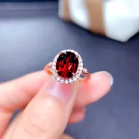 Internet Celebrity Tik Tok Live Stream Ornament Imitation Natural Colored Gems Topaz Amethyst Citrine Olivine Ring main image 3