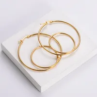 Simple Style Geometric Plating Stainless Steel No Inlaid 18K Gold Plated Earrings main image 3