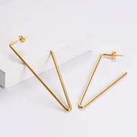 Simple Style U Shape Plating Stainless Steel No Inlaid 18K Gold Plated Earrings main image 2