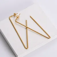 Simple Style U Shape Plating Stainless Steel No Inlaid 18K Gold Plated Earrings main image 3