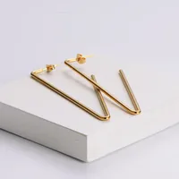 Simple Style U Shape Plating Stainless Steel No Inlaid 18K Gold Plated Earrings main image 4