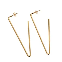 Simple Style U Shape Plating Stainless Steel No Inlaid 18K Gold Plated Earrings main image 5
