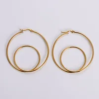Simple Style Geometric Plating Stainless Steel No Inlaid 18K Gold Plated Earrings sku image 1