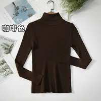 Autumn And Winter Bottoming Shirt New Style Long-sleeved Warm Solid Color Sweater main image 13