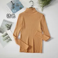 Autumn And Winter Bottoming Shirt New Style Long-sleeved Warm Solid Color Sweater main image 3