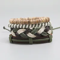 Wholesale Personality Woven Multilayer Hemp Rope Bracelet Bracelet Simple Diy 4-piece Leather Bracelet main image 4