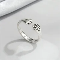 Trend Retro Sword Devil Paw Ring Creative Cute Hug Hand Cat Paw Finger Ring Cross-border Jewelry main image 2