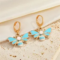 European And American New Jewelry Personality Insect Bee Three-dimensional Earrings Creative Earrings sku image 3