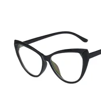 Retro Cat Eye Anti-blue Light Plain Glasses Frame New Flat Mirror sku image 1