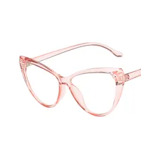 Retro Cat Eye Anti-blue Light Plain Glasses Frame New Flat Mirror sku image 3