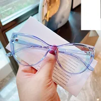 Retro Cat Eye Anti-blue Light Plain Glasses Frame New Flat Mirror main image 2