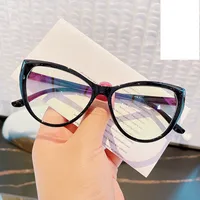 Retro Cat Eye Anti-blue Light Plain Glasses Frame New Flat Mirror main image 3