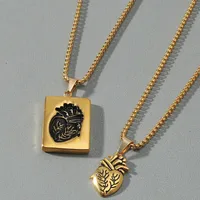 Creative Heart Pendant Personality Fashion Hip Hop Necklace Valentine's Day Gift Cross-border New Product main image 2