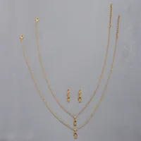 Boy And Girl Necklace Set European And American Creative Cartoon Family Earrings Necklace Couple Accessories main image 3